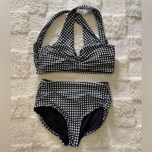 Albion Fit Gingham Swimsuit Set